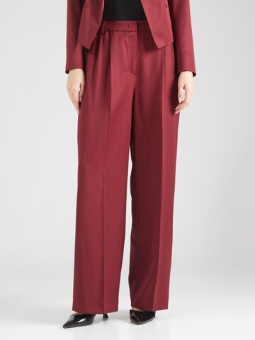Wide Leg Pantalon à plis COMMA en rouge : devant