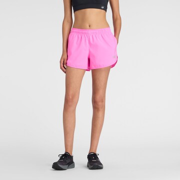 Regular Pantalon de sport 'Sport Essentials Short 3"' new balance en rose : devant