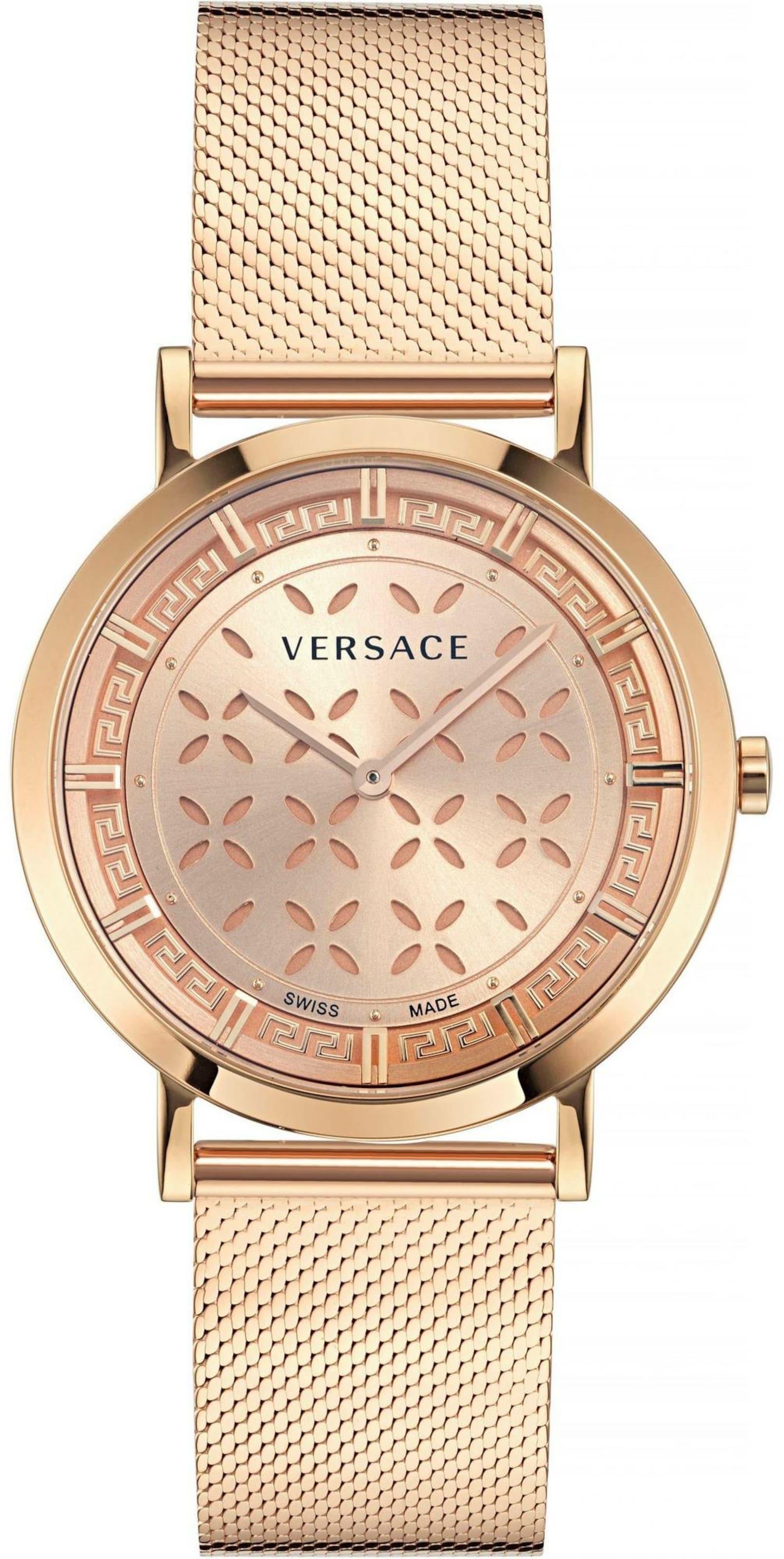 Montre à affichage analogique VERSACE en or : devant