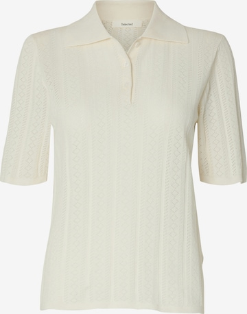 SELECTED Koszulka 'SLFTOLEDO' w kolorze biały: przód