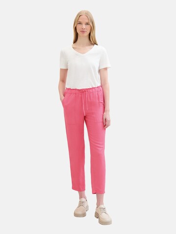 TOM TAILOR Regular Trousers in Pink
