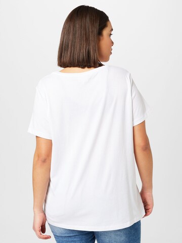 balta ONLY Carmakoma Marškinėliai