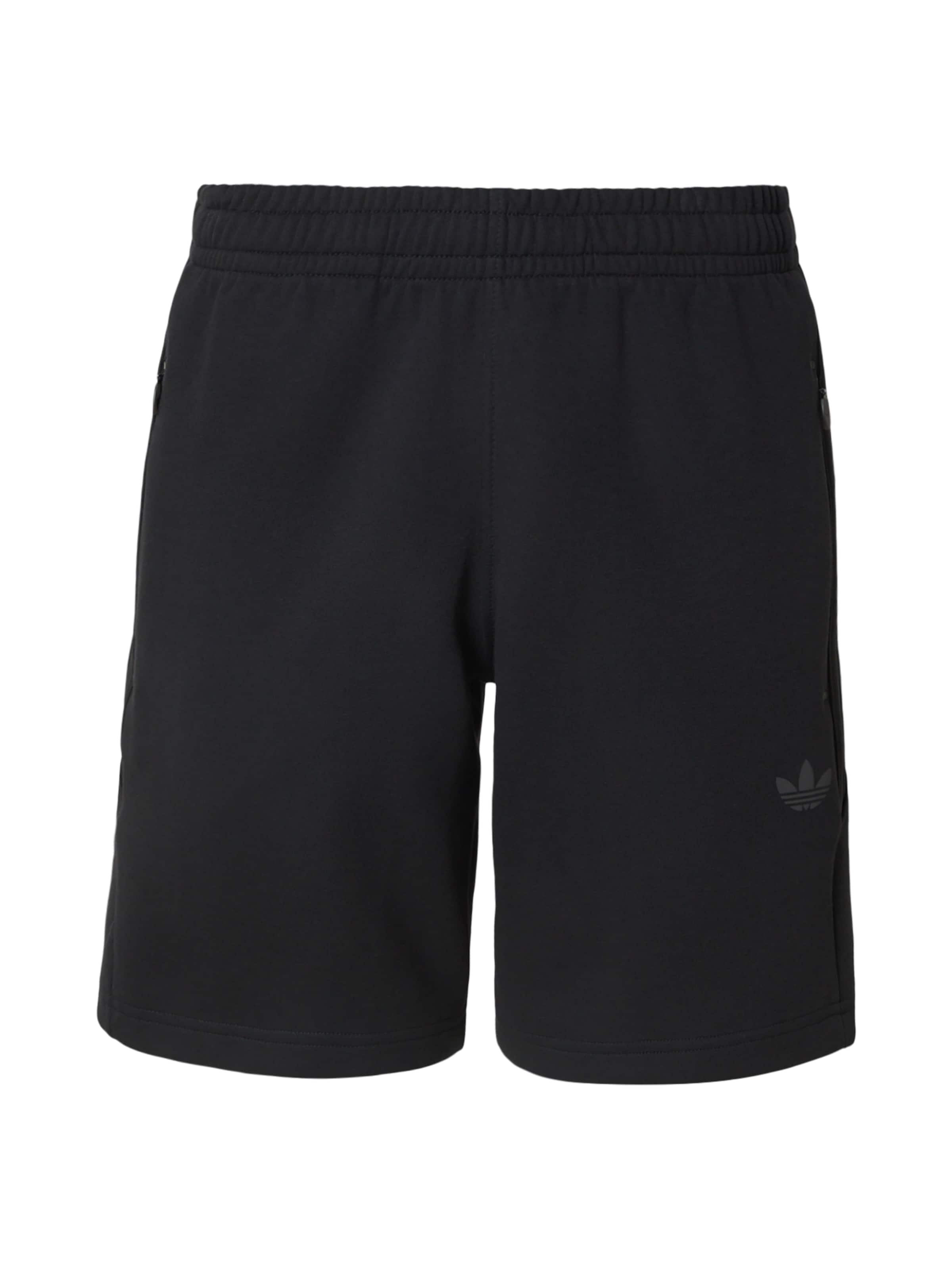 Largi Pantaloni de la ADIDAS ORIGINALS pe negru: față