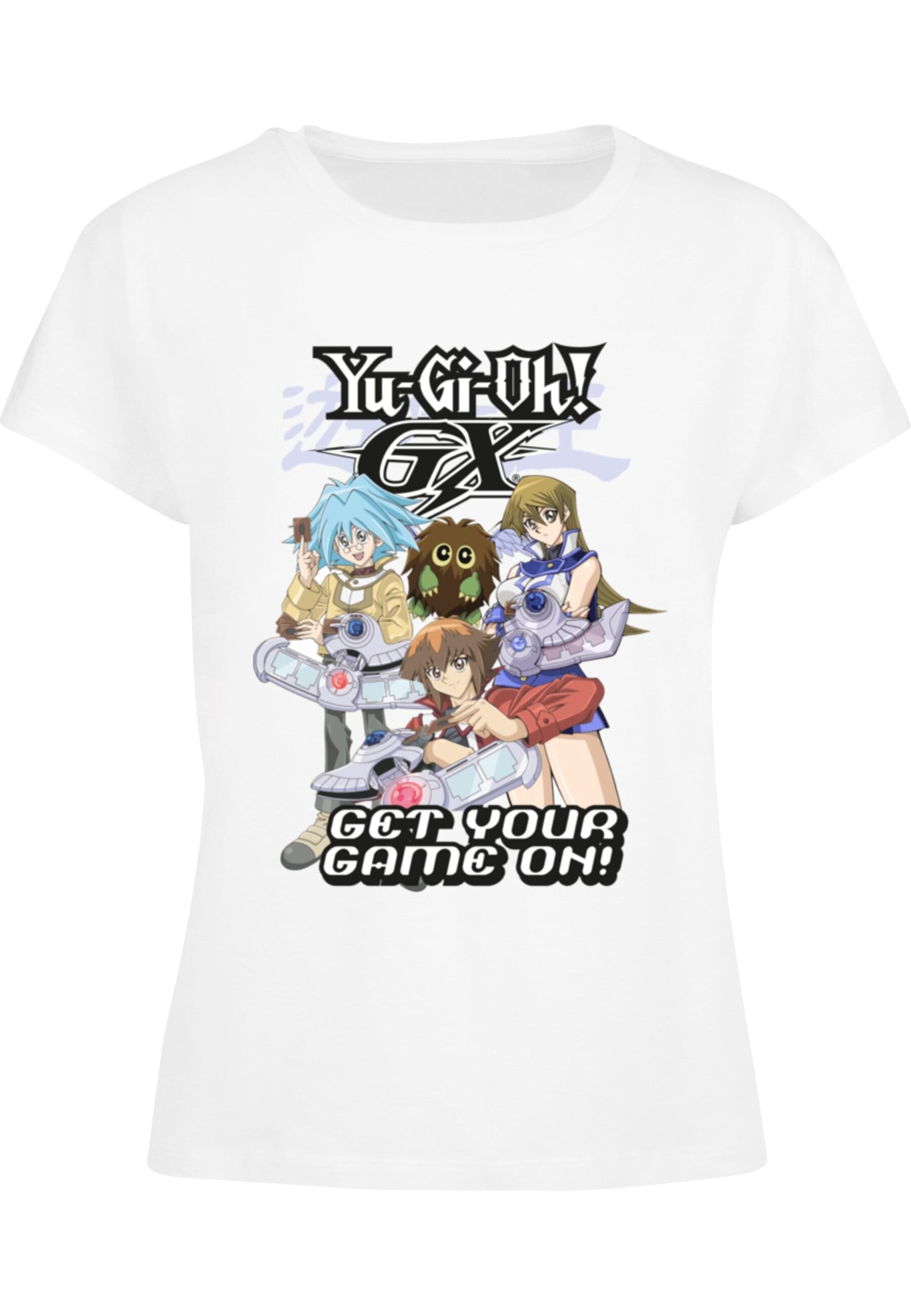Merchcode Shirt 'Yu-Gi-Oh! - Game On' in White: front