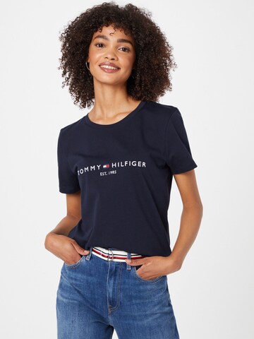 T-shirt TOMMY HILFIGER en bleu : devant