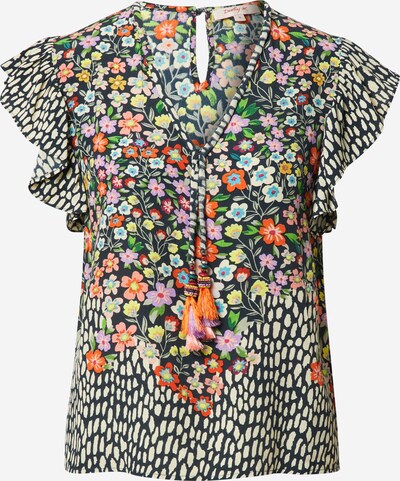 Derhy Blouse 'ENTHOUSIASME' in beige / mixed colours / light orange / black / egg shell, Item view