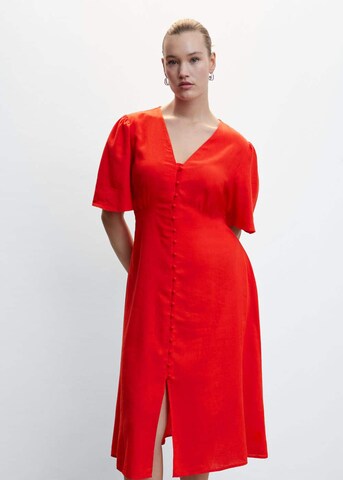 MANGOKošulja haljina - crvena boja: prednji dio