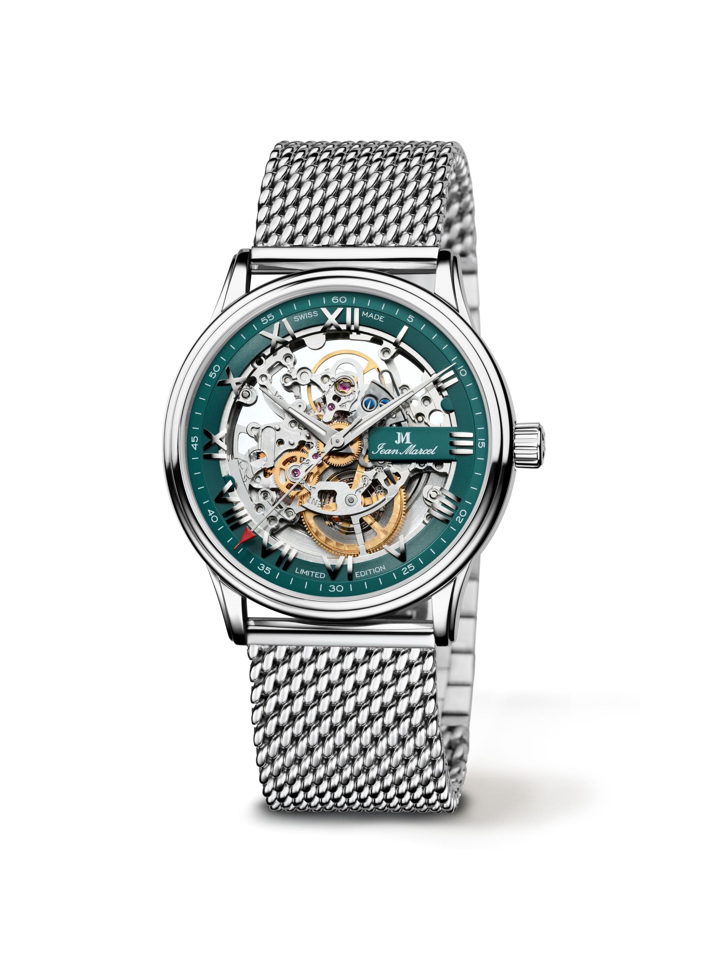 Montre à affichage analogique Jean Marcel en argent : devant