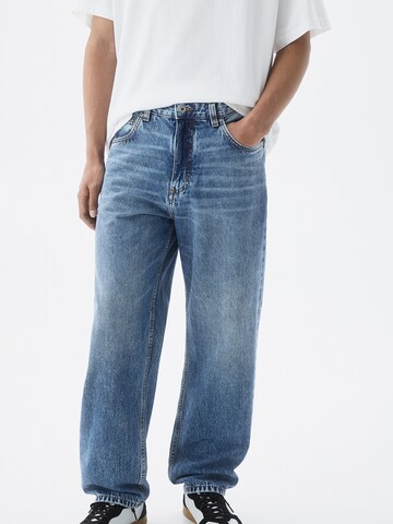 Pull&Bear Wide leg Jeans i blå