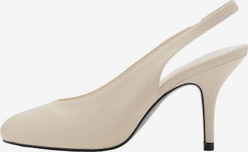 MANGO Slingpumps 'Popa' in Beige: Vorderseite