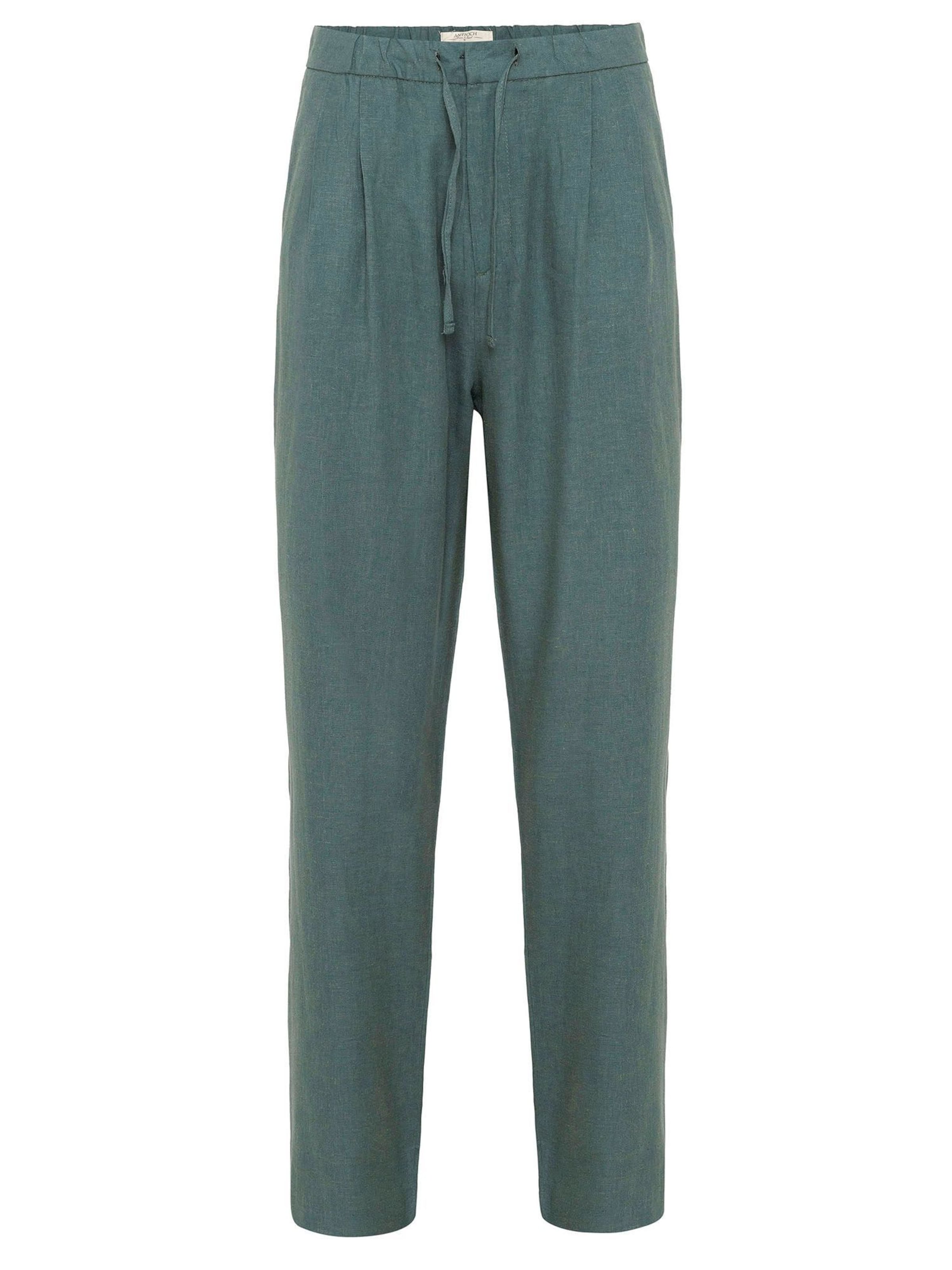 Antioch Брюки со складками в Зеленый: спереди