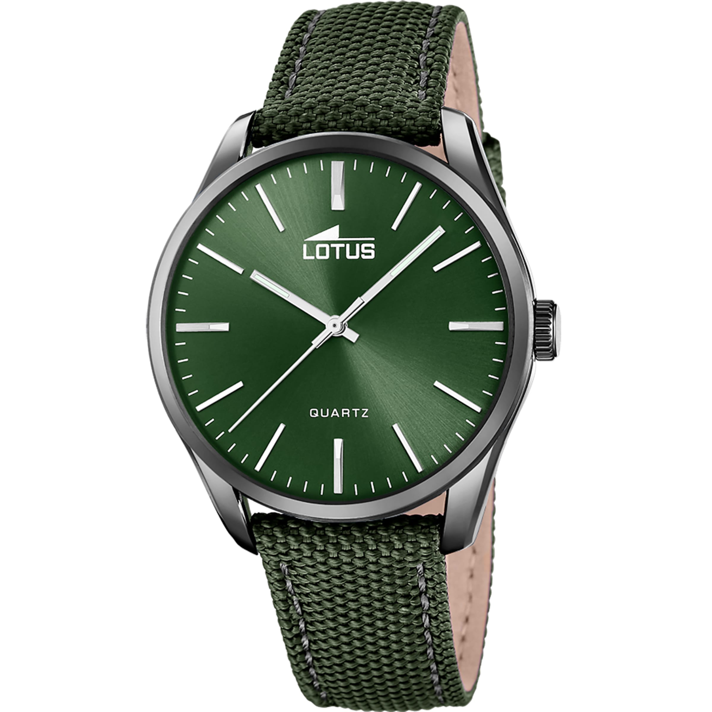 Lotus Analog Watch in Green: front