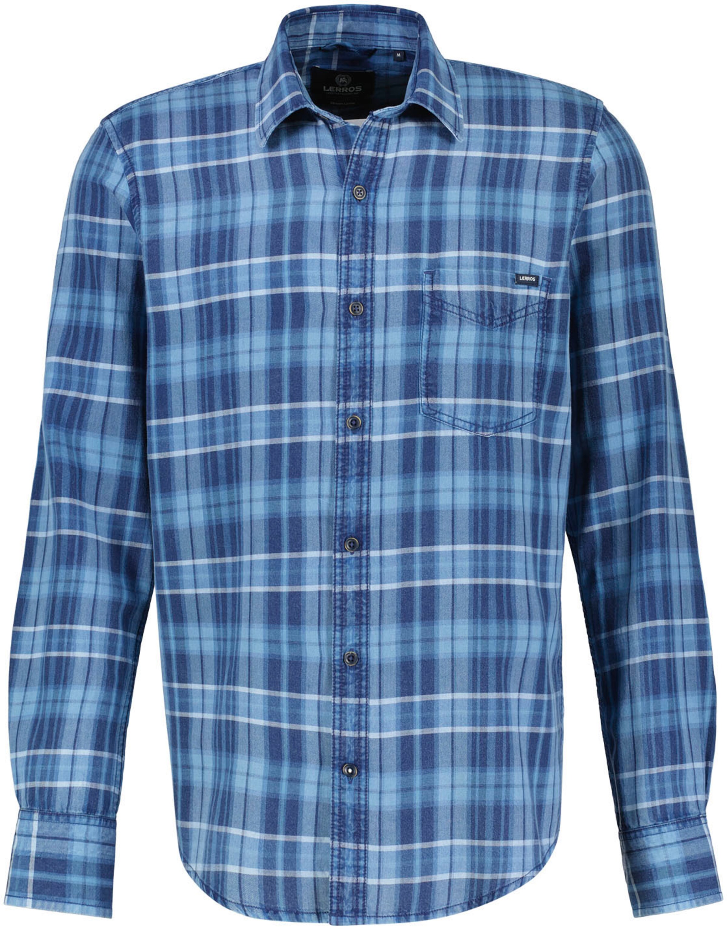 LERROS Regular fit Button Up Shirt in Blue: front