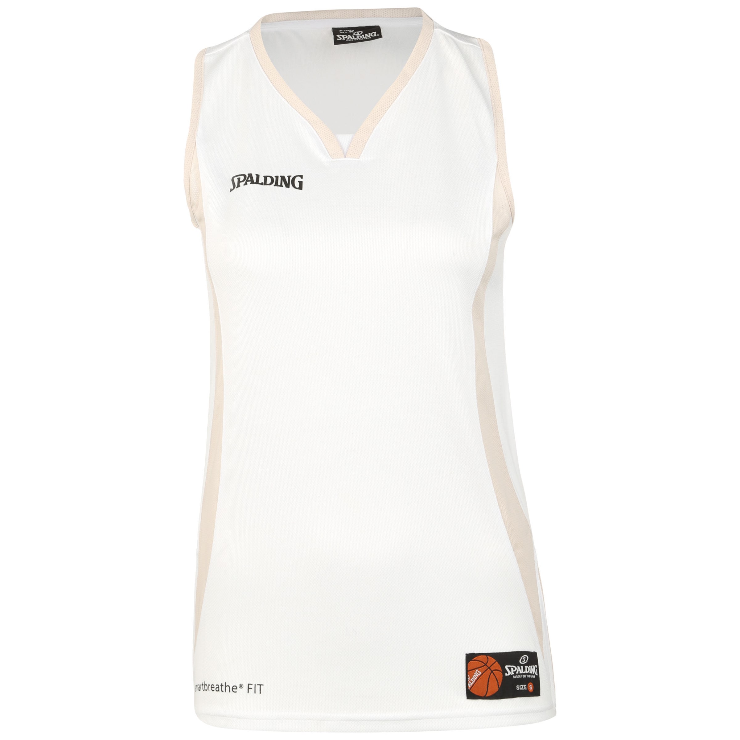 Sport top 'Jam' de la SPALDING pe alb: față