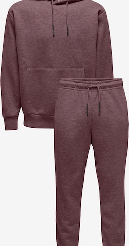 Only & Sons Joggingová souprava 'ONSCERES' – fialová: přední strana