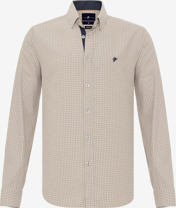 DENIM CULTURE - Camisa 'LUIZ' en beige: frente