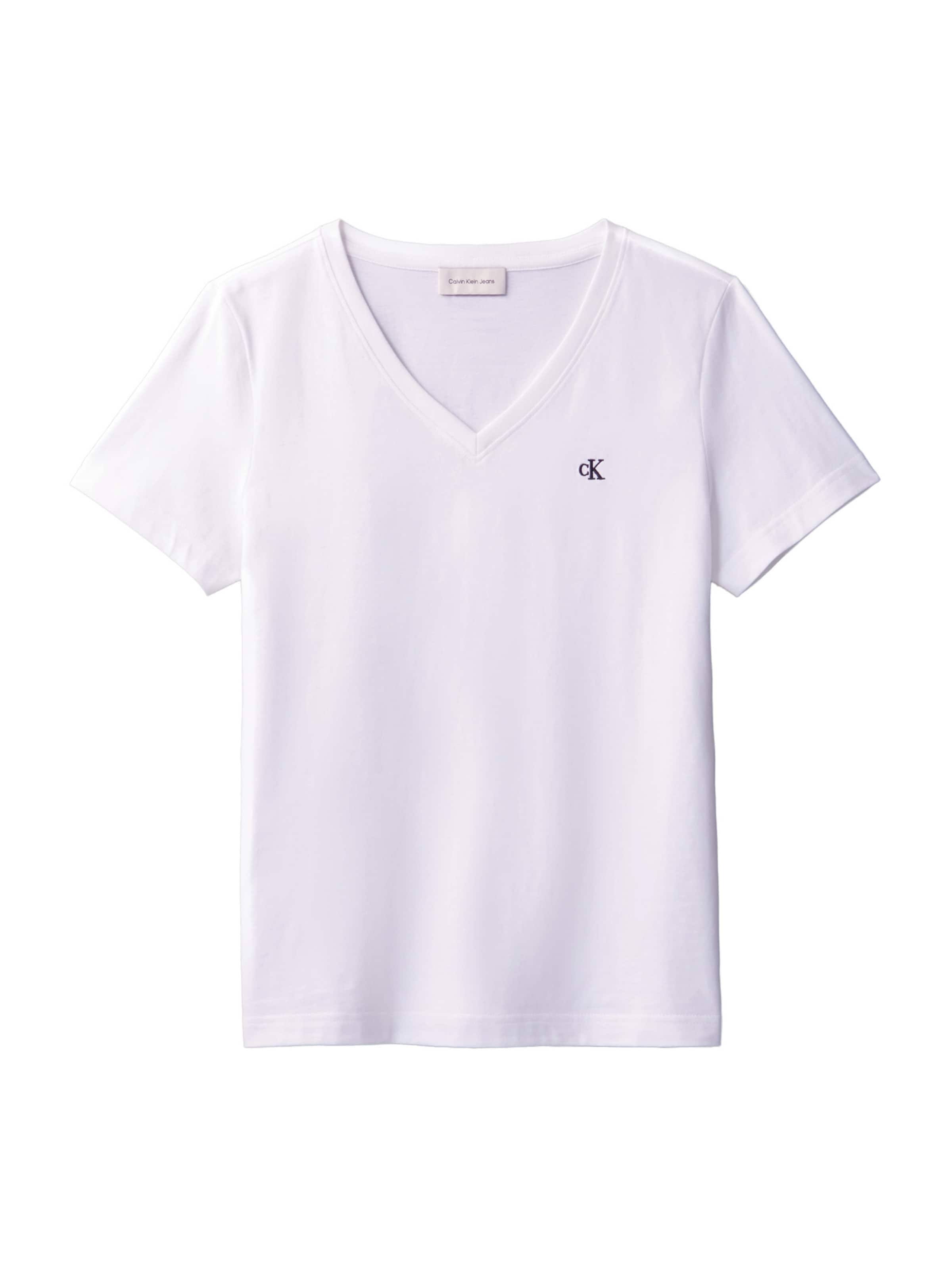 Calvin Klein Jeans Tričko – bílá: přední strana
