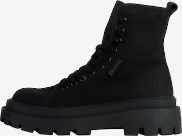Ankle boots 'Alpina Apex High Vegan Schnürstiefelette' di SUPERGA in nero: frontale