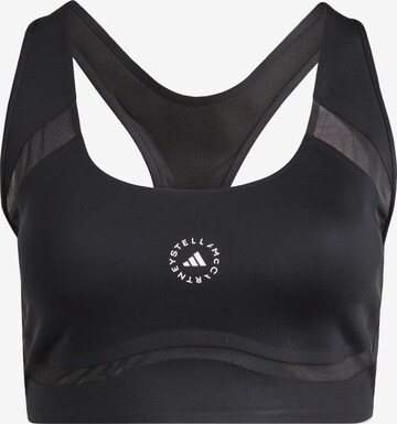 ADIDAS BY STELLA MCCARTNEY Bralette Sports Bra 'TruePurpose Power Impact' in Black: front