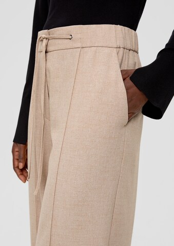 Wide Leg Pantalon à pince s.Oliver BLACK LABEL en beige