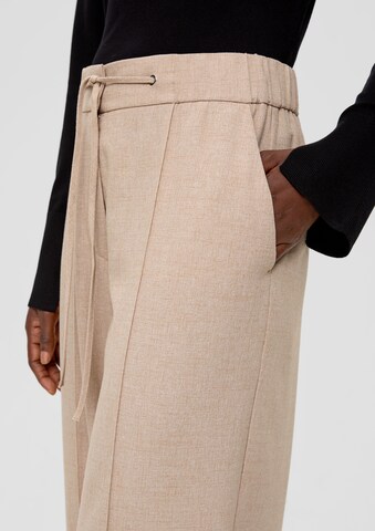 s.Oliver BLACK LABEL Wide Leg Hose in Beige