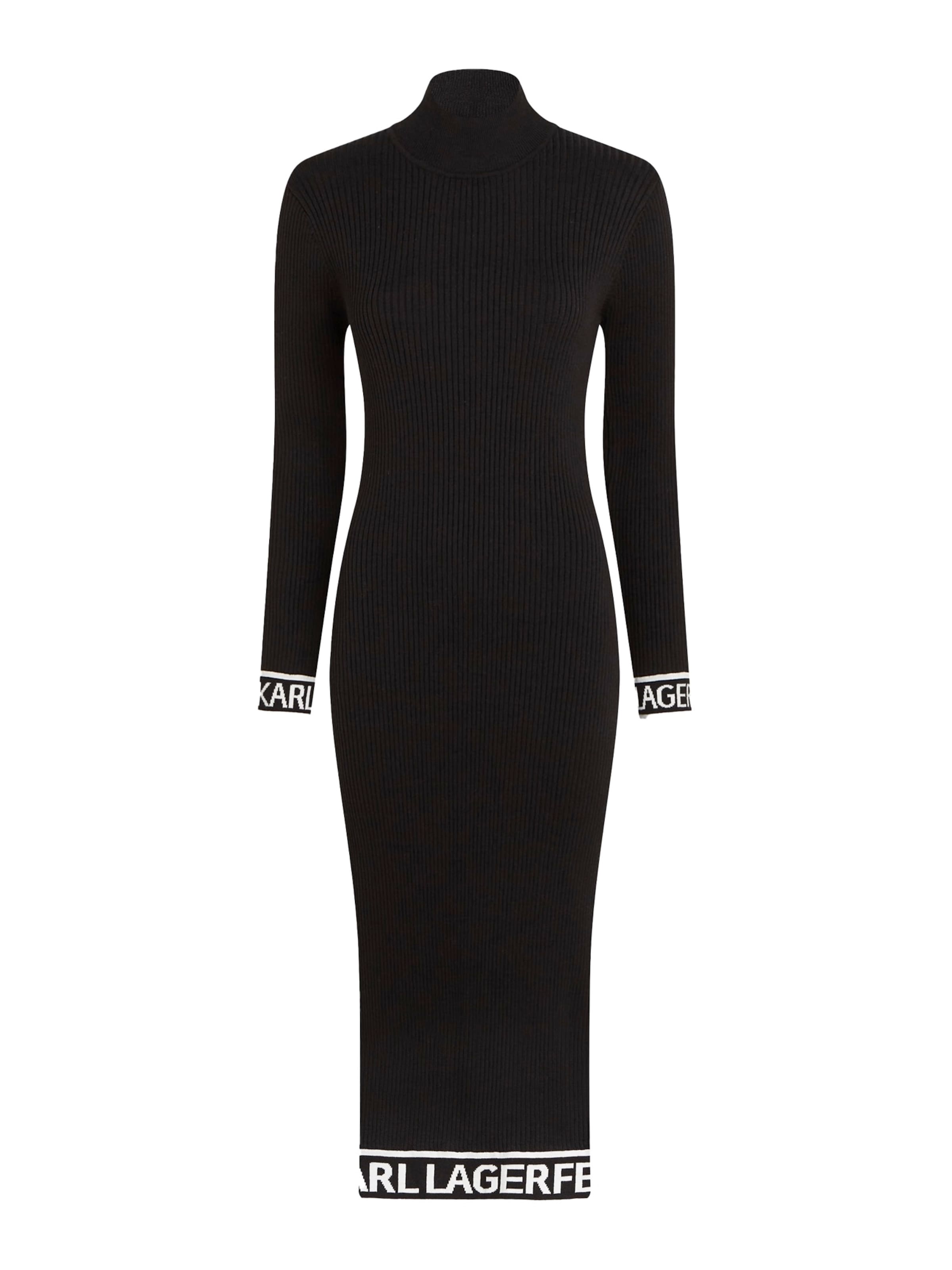 Karl Lagerfeld Knitted dress in Black: front