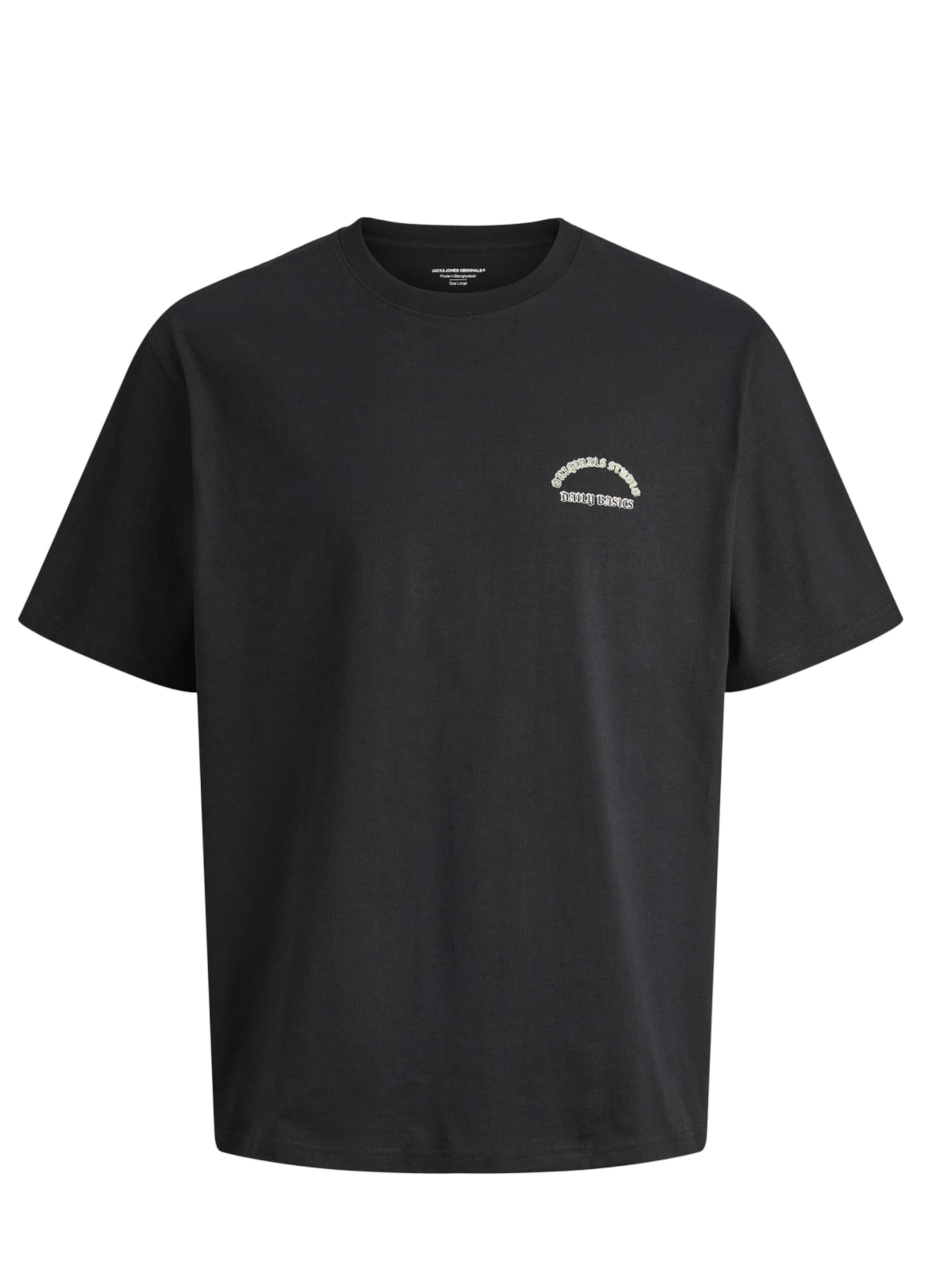 T-shirt 'Jack & Jones - Heren t-shirt' JACK & JONES en noir : devant