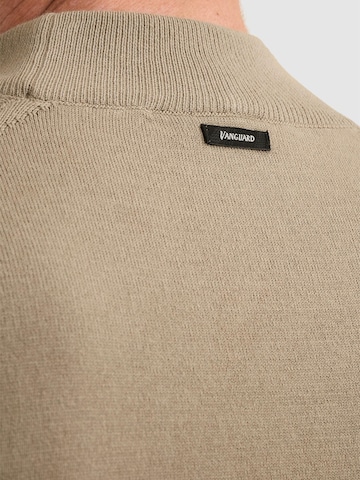VANGUARD Neulepaita 'Pullover in cotton/modal with mockneck' värissä valkoinen