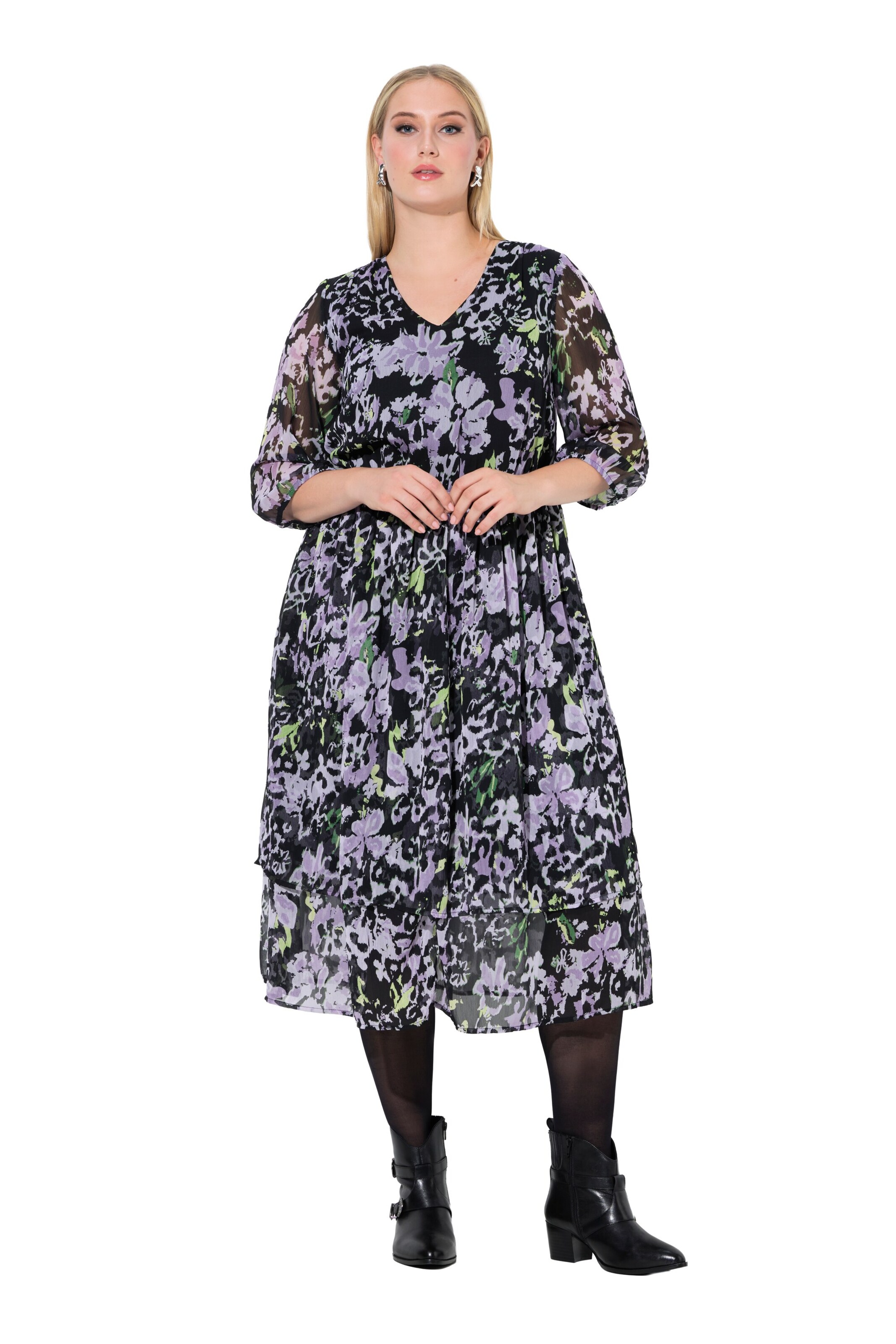 Ulla Popken Mekko värissä lila: etupuoli