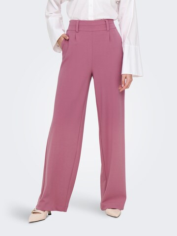 ONLY Loose fit Pleat-Front Pants in Pink: front