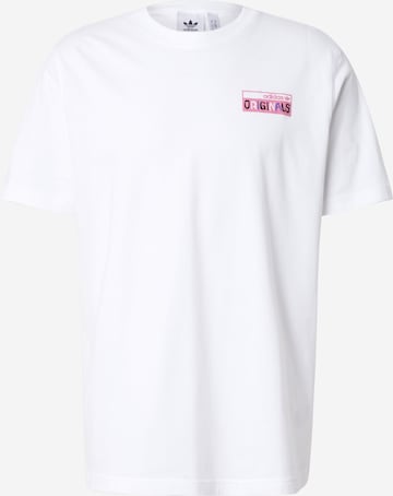 ADIDAS ORIGINALS Тениска '80s Prem' в бяло: отпред