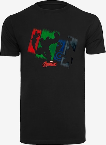 T-Shirt 'Marvel Avengers Team Punch Out' F4NT4STIC en noir : devant