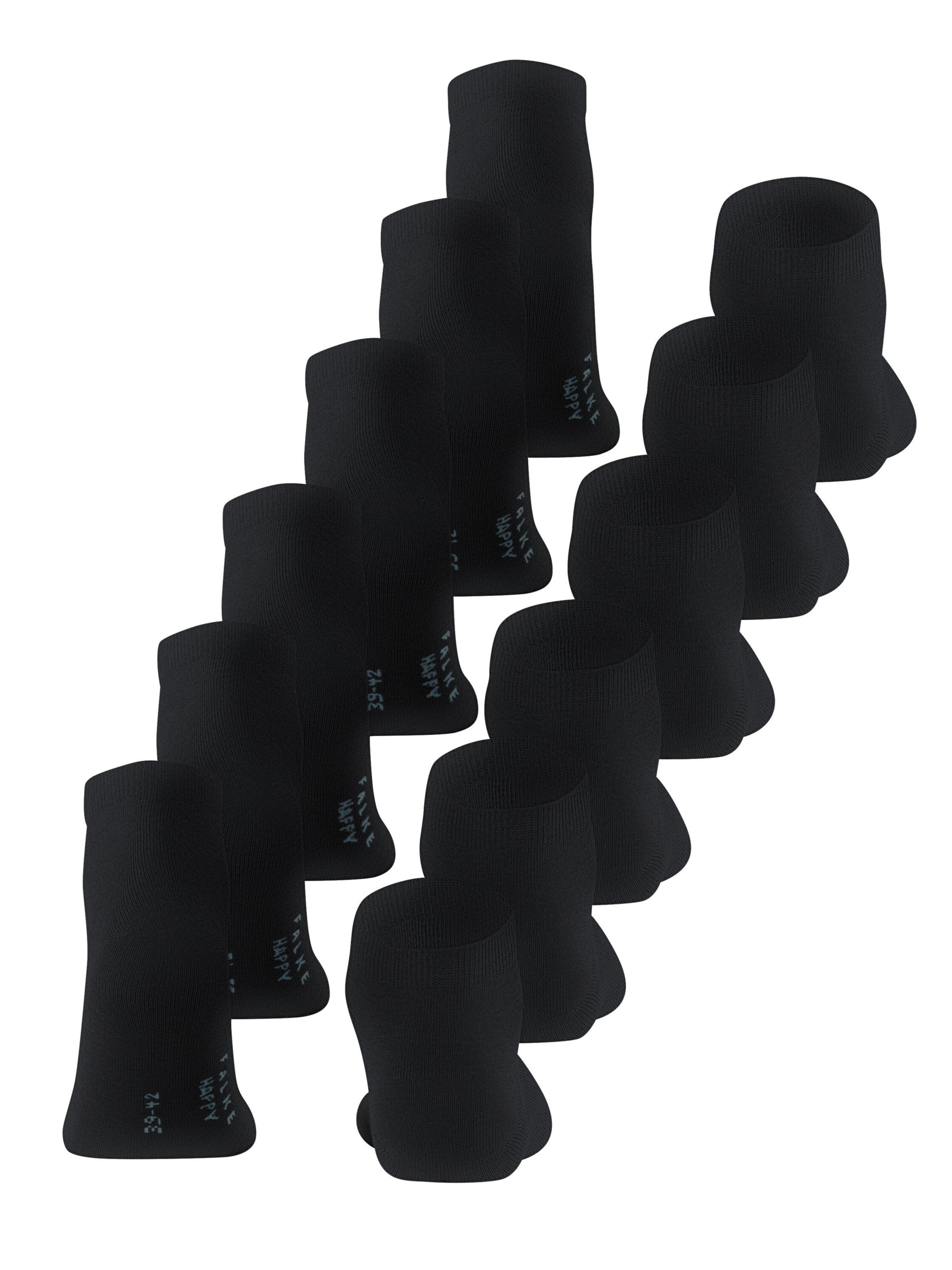 FALKE Socks 'Happy 6-Pack' in Black