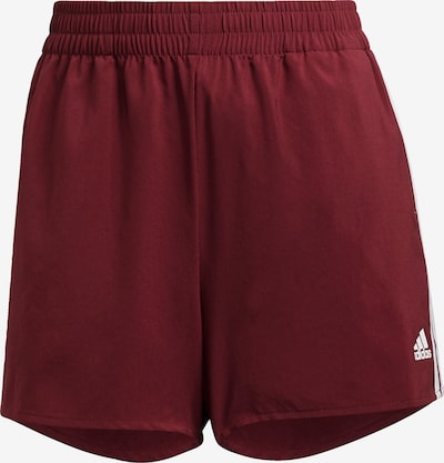 ADIDAS PERFORMANCE Workout Pants in Wine red / White, Item view