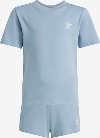 ADIDAS ORIGINALS - Conjunto 'Shorts and Tee Set' en azul: frente