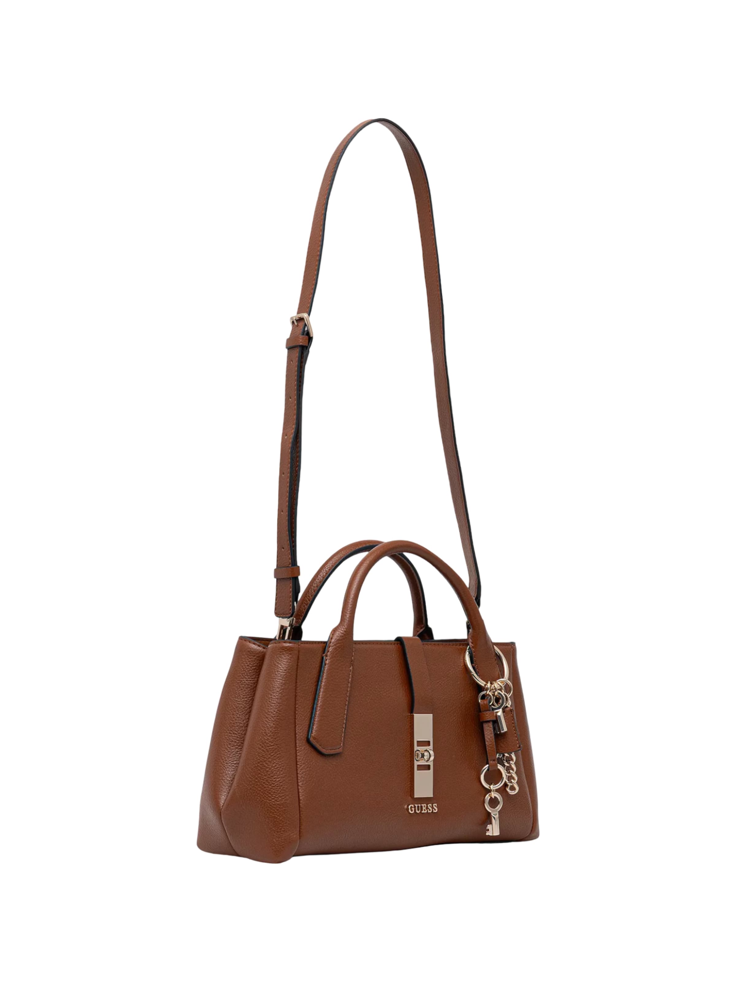 Borsa a spalla 'BROOKE HIGH SOCIETY SATCHEL HWBG98 97060' di GUESS in marrone