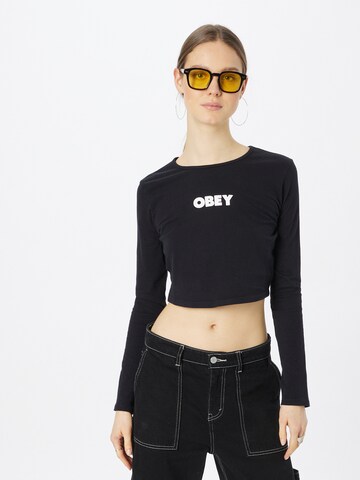 Obey - Camiseta en negro: frente