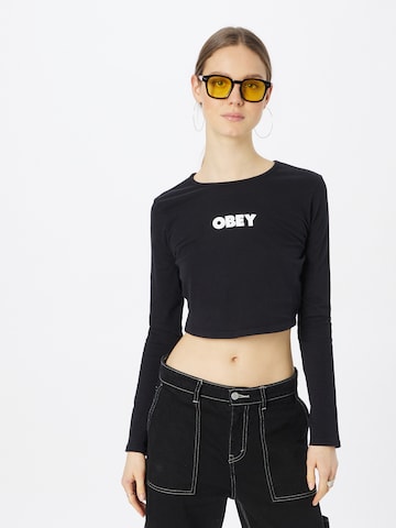 melns Obey T-Krekls: no priekšpuses