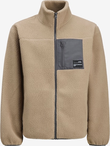 JJ Rebel Fleecetakki 'JREBAUSTIN' värissä beige: etupuoli