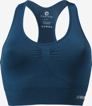 Stark Soul Sports Bra in Blue: front