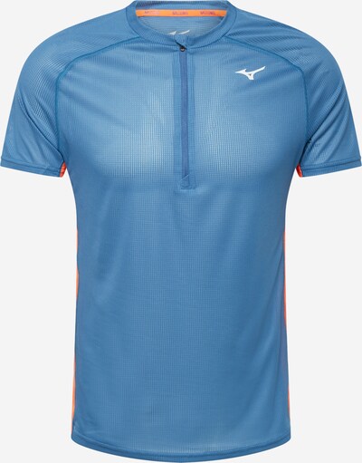 MIZUNO Sportshirt 'Trail' in himmelblau / orange / weiß, Produktansicht