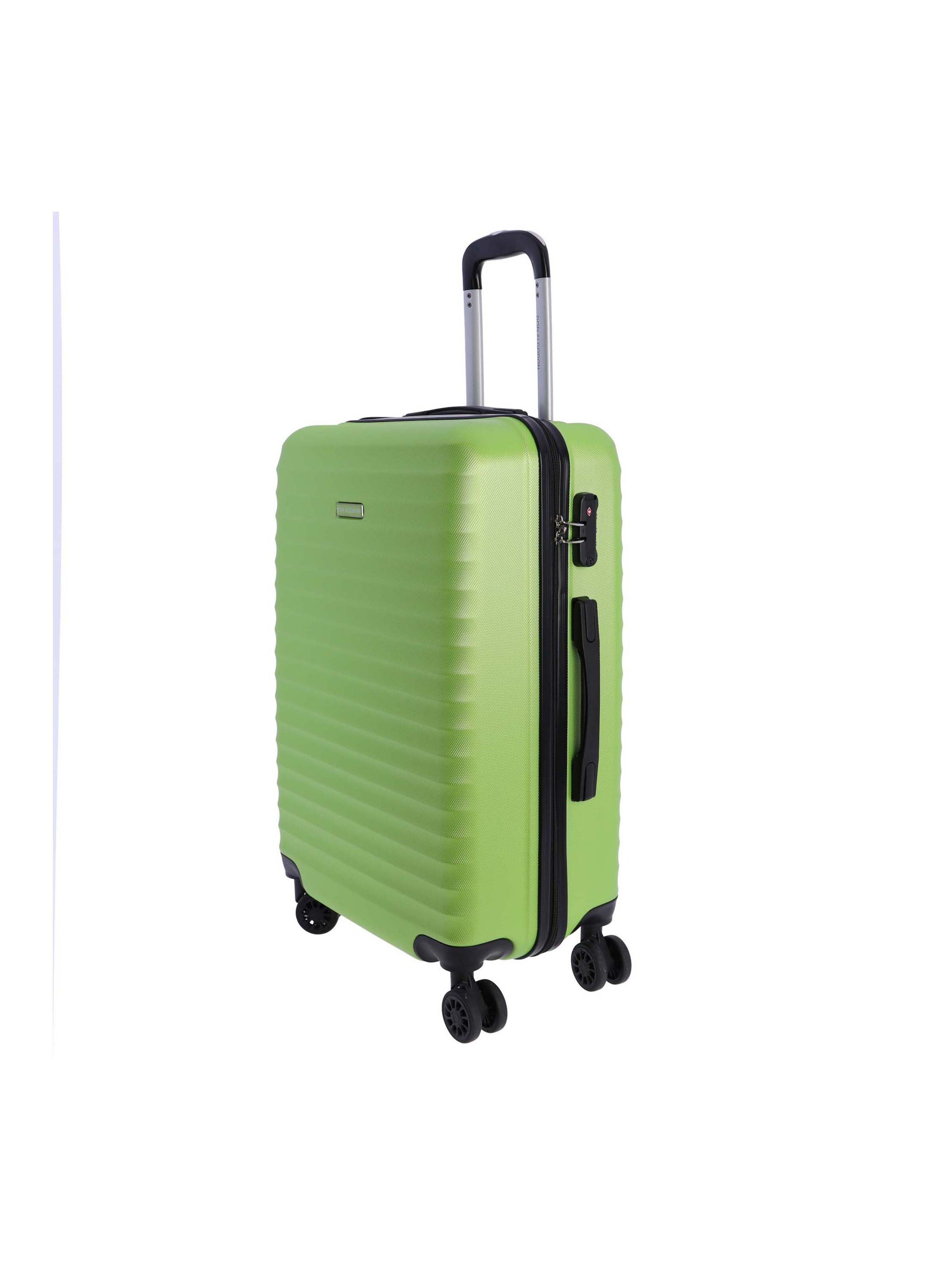 Don Algodon - Carrito 'DON ALGODON Maleta Mediana 23 kg | Maleta de Viaje Rígida con 4 Ruedas Dobles 360º, Candado TSA y Asa Telescópica | Equipaje Resistente al Agua para Viajes en Avión' en verde