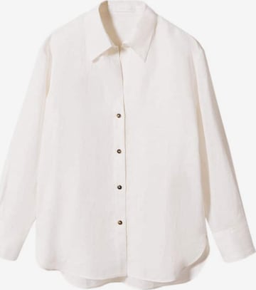 MANGO Blouse 'Ordago' in White: front