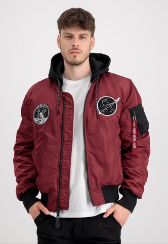 sarkans ALPHA INDUSTRIES Starpsezonu jaka 'Flight Jacket MA-1 VF': no priekšpuses