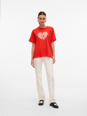 T-shirt 'VALERIE CATY' VERO MODA en rouge