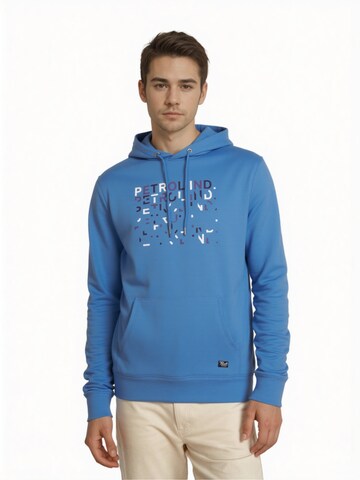 Sweat-shirt Petrol Industries en bleu : devant