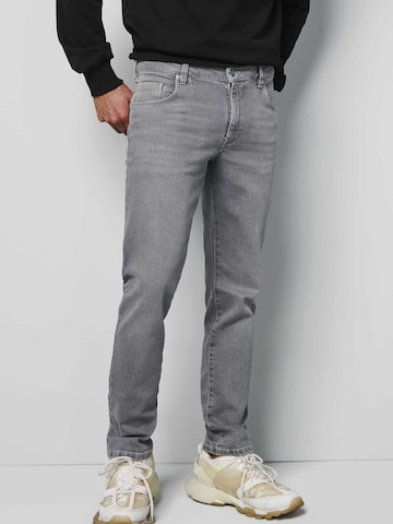 MEYER Slimfit Jeans in Grijs: voorkant