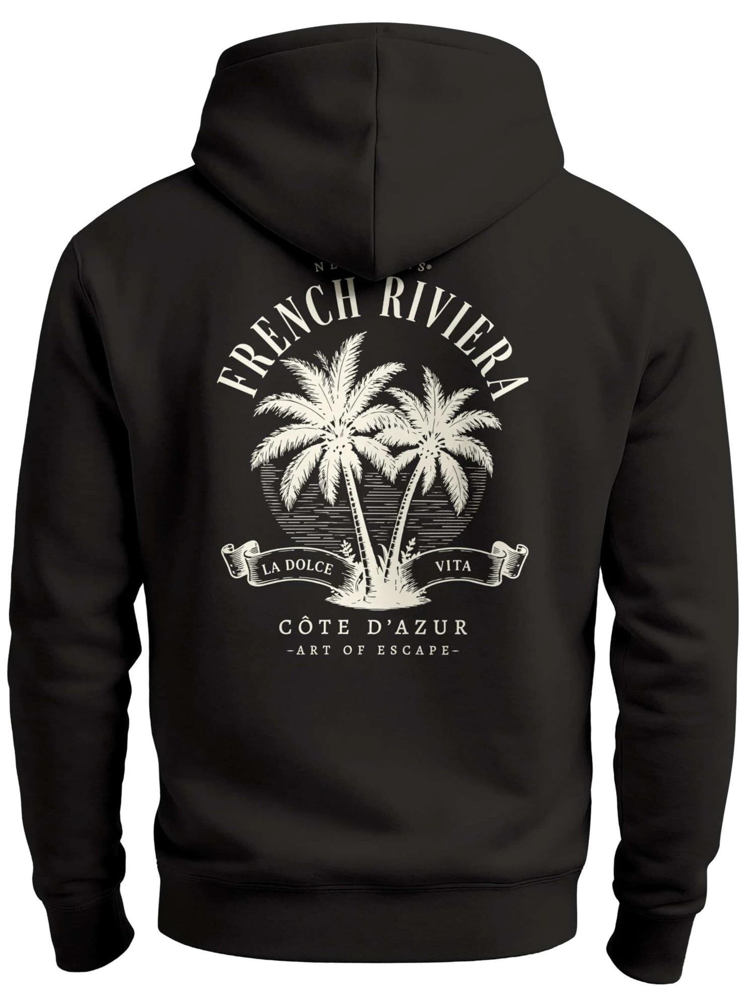 Neverless Sweatshirt 'French Riviera' in Black: front