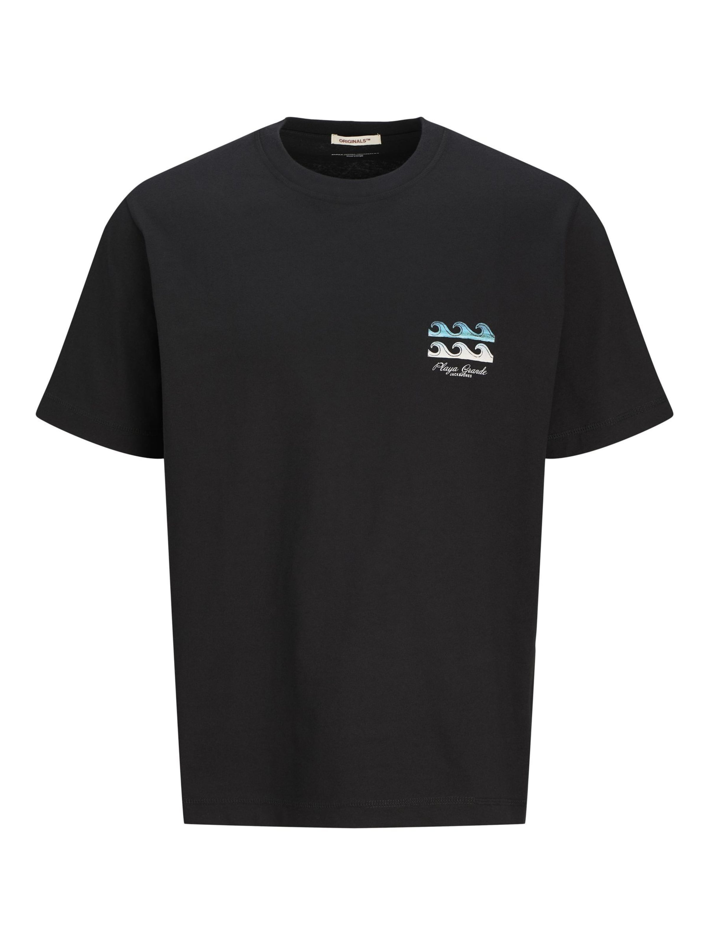 melns JACK & JONES T-Krekls 'JORCanggu': no priekšpuses