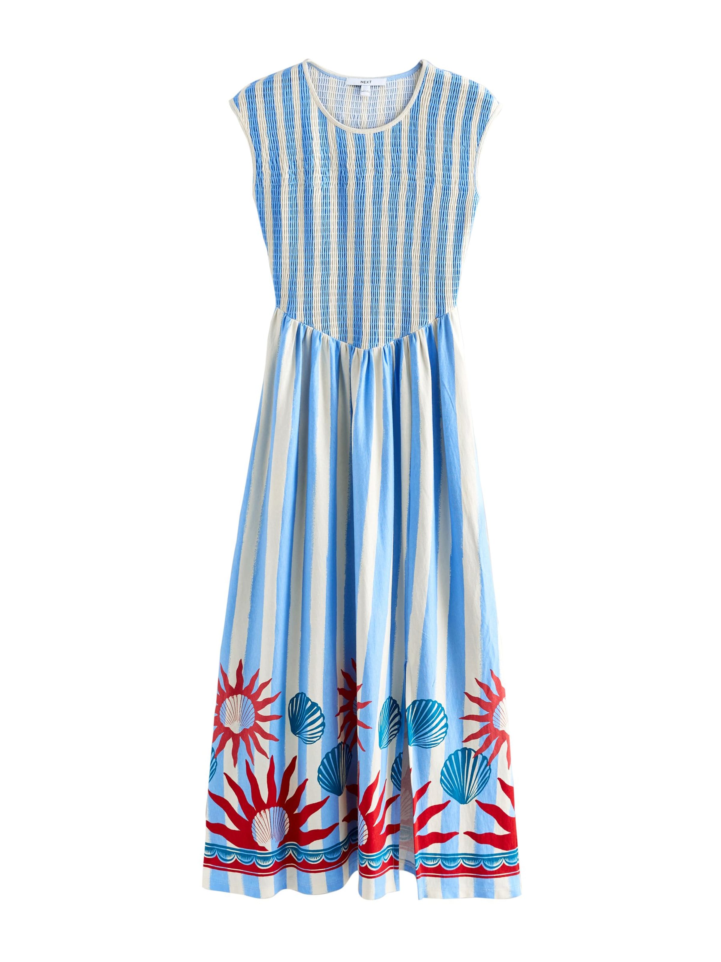 Next Robe en bleu / rouge / blanc, Vue avec produit